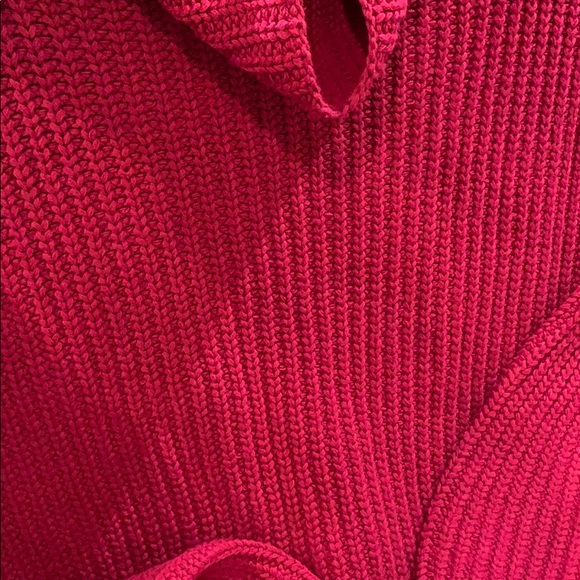 NWT• Free People Oversized Sweater XS • Raspberry - Picture 3 of 4